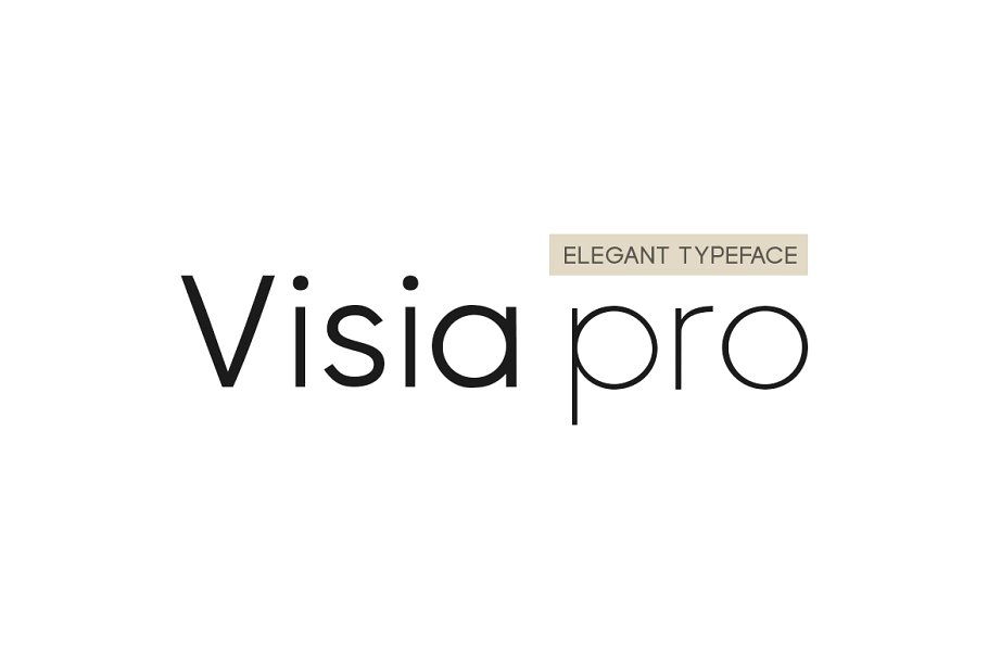 Beispiel einer Visia Pro-Schriftart